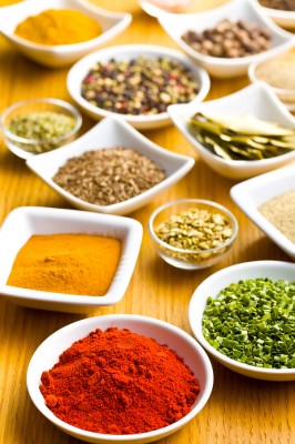 bigstock-Various-spices-and-herbs-on-wo-42744502