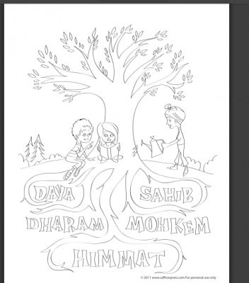 Vaisakhi Colouring PAge