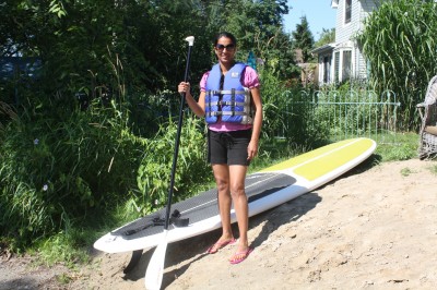 Jasjit Sangha with paddleboat