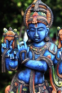 Hindu God Lord Krishna Statue - Wooden Statue
