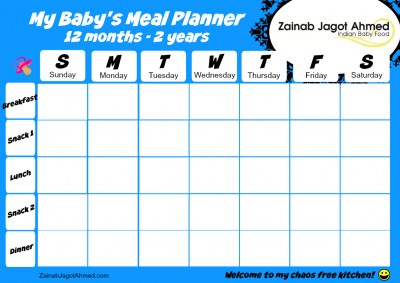 Baby's Meal Planner 12 months-2 years