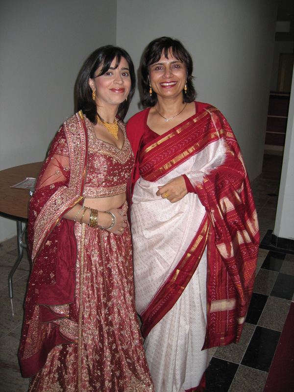 me and my mom at my first karva chauth