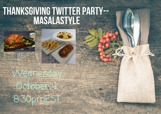 Thanksgiving twitter party, Masalastyle
